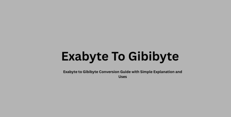 Exabyte To Gibibyte