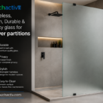Privacy glass for shower partitions