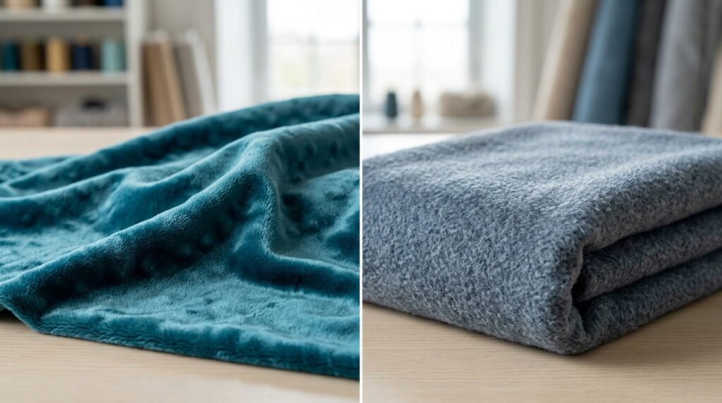 Minky vs Fleece Fabric