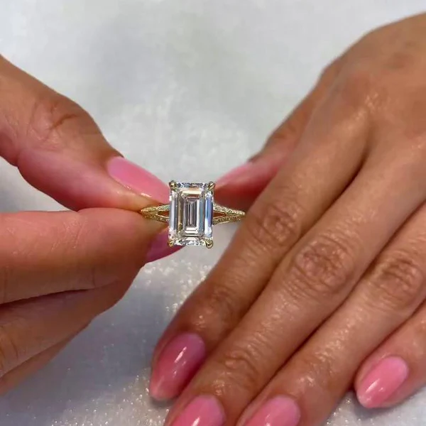 Pave Lab Diamond Ring