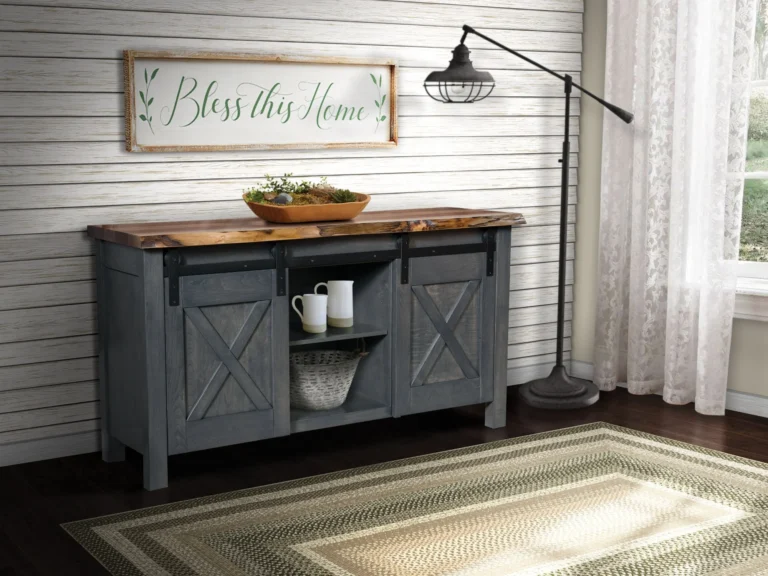Barn door sideboard