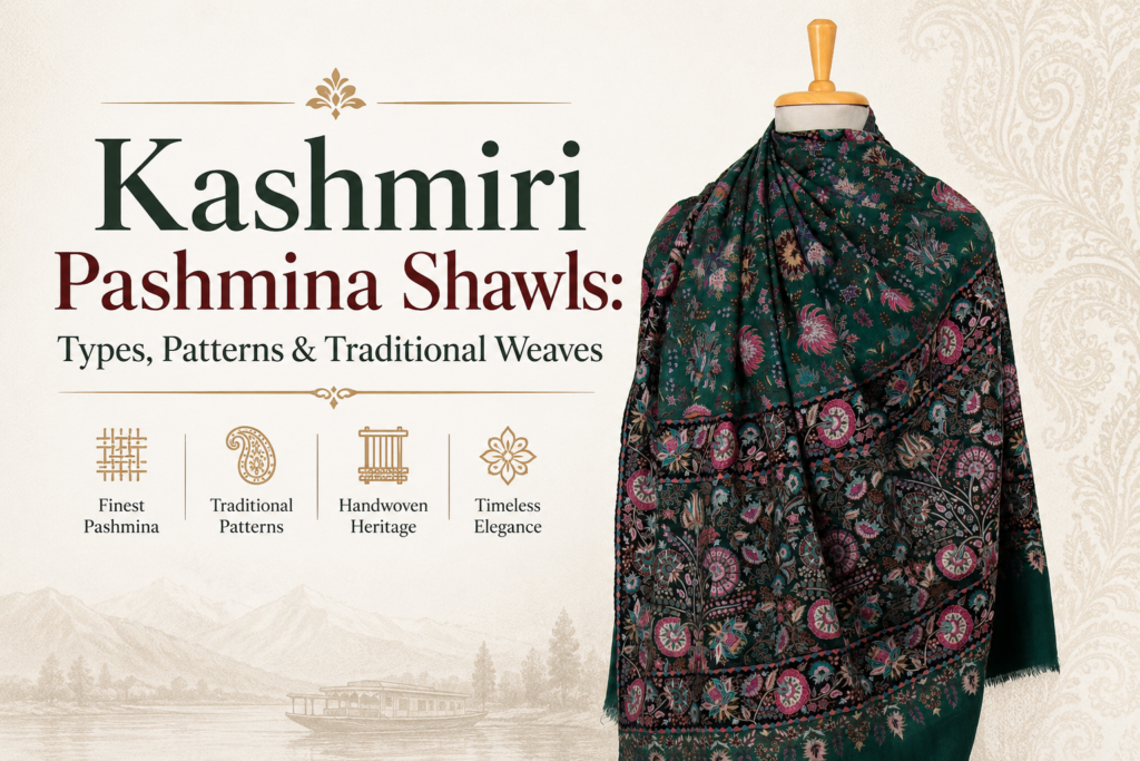 Kashmiri Pashmina Shawls: Types, Patterns & Traditional Weaves