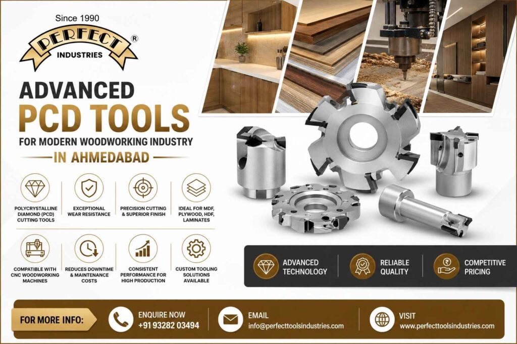 Advanced PCD Tools for Modern Woodworking Industry in Ahmedabad - Perfect Tools Industries