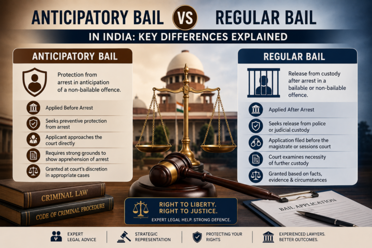 Anticipatory Bail vs Regular Bail in India - Key Differences Explained