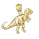 Dinosaur Charm Pendant 14K Gold