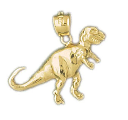 Dinosaur Charm Pendant 14K Gold
