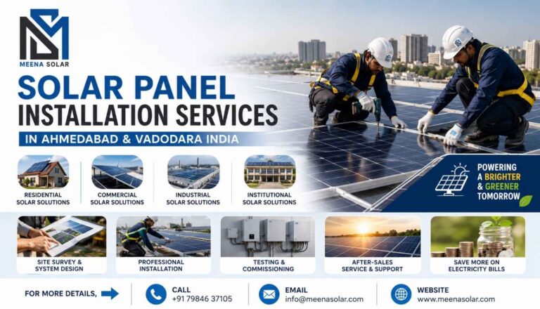 Solar Panel Installation Services in Ahmedabad and Vadodara - Meena Solar