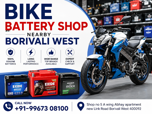 bike battery shop Nearby Borivali West