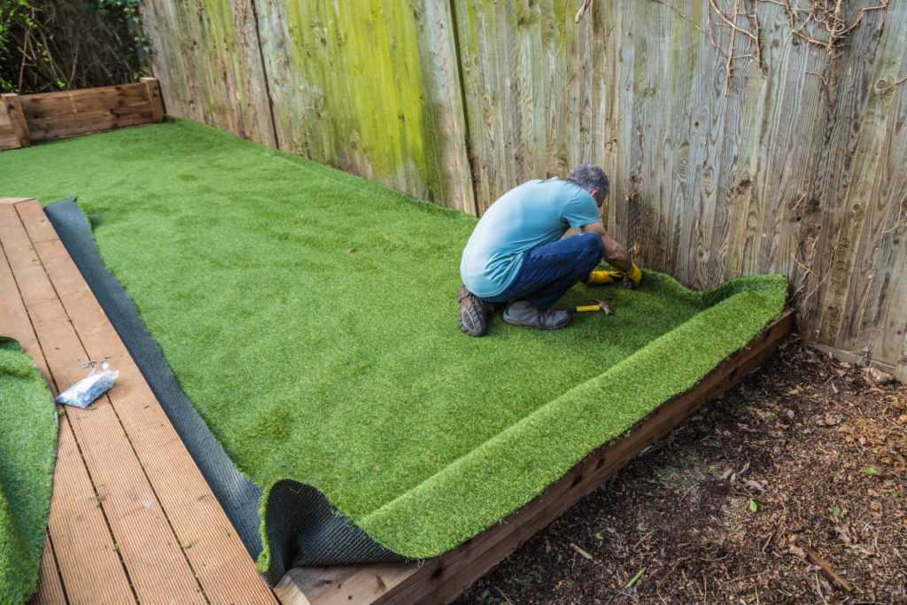 Synthetic turf installation in Dallas County TX