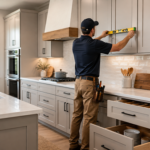 Cabinet Installer in a Modern Kitchen