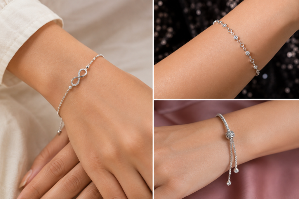 Silver Bracelets for Women-= Everyday to Party Styles
