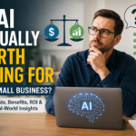 Is AI worth it for small businesses? Costs, benefits, ROI, and time savings of using paid AI tools.