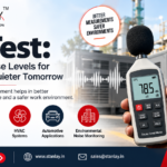 dB test using a sound level meter for noise measurement