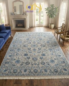 Handmade rug in a luxury living room