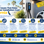 Electrician planning an EV charger installation at an older California home