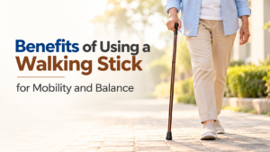 Benefits of using a walking stick for mobility, balance, and walking support