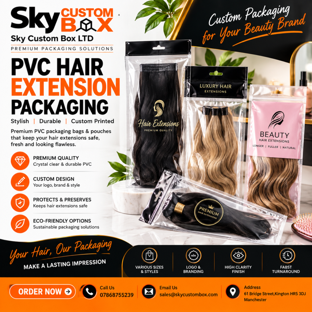 pvc hair extension packaging