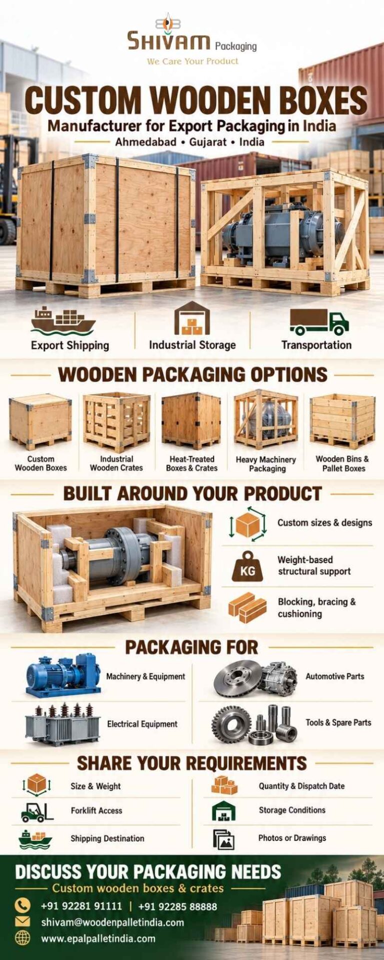 Custom Wooden Box Manufacturer for Export Packaging in India - Shivam Packaging