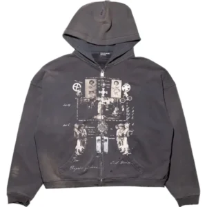 Enfants Riches Déprimés Dark grеy zip-up hoodie