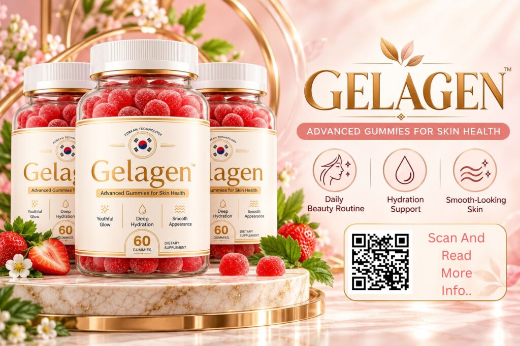 Gelagen Strawberry Beauty Gummies Ad