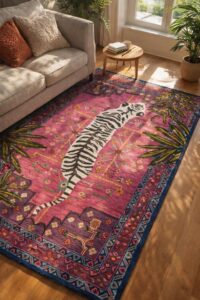 Custom handmade area rug for a luxury interior