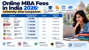 Online MBA Fees in India