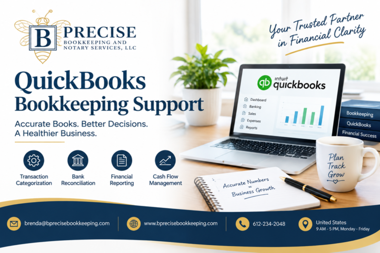 QuickBooks bookkeeping support