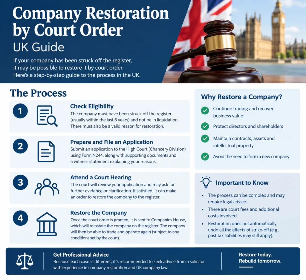 Company Restoration by Court Order: UK Guide