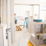 Installing a kitchen in a new house.