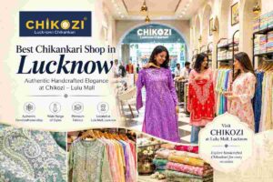 Explore elegant Lucjnowi Chikankari kurtis, suits, sarees and ethnic wear at Chikozi, Lulu Mall, Lucknow. Celebrate traditional craftsmanship with contemporary style.