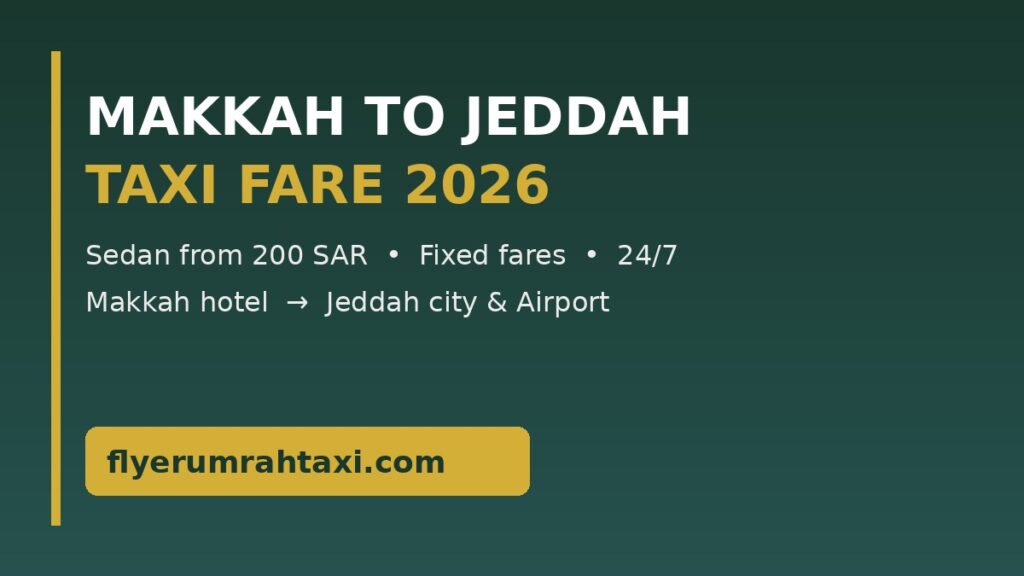 Makkah to Jeddah taxi fare